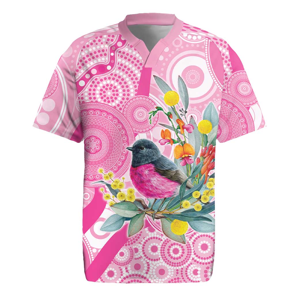 Pink Robin Aboriginal Inspired Rugby Jersey - Aussie Hoodie