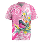 Pink Robin Aboriginal Inspired Rugby Jersey - Aussie Hoodie