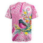 Pink Robin Aboriginal Inspired Rugby Jersey - Aussie Hoodie