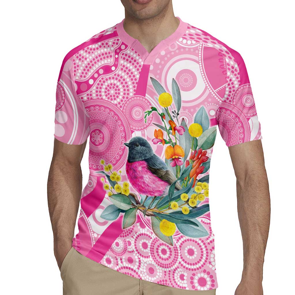 Pink Robin Aboriginal Inspired Rugby Jersey - Aussie Hoodie