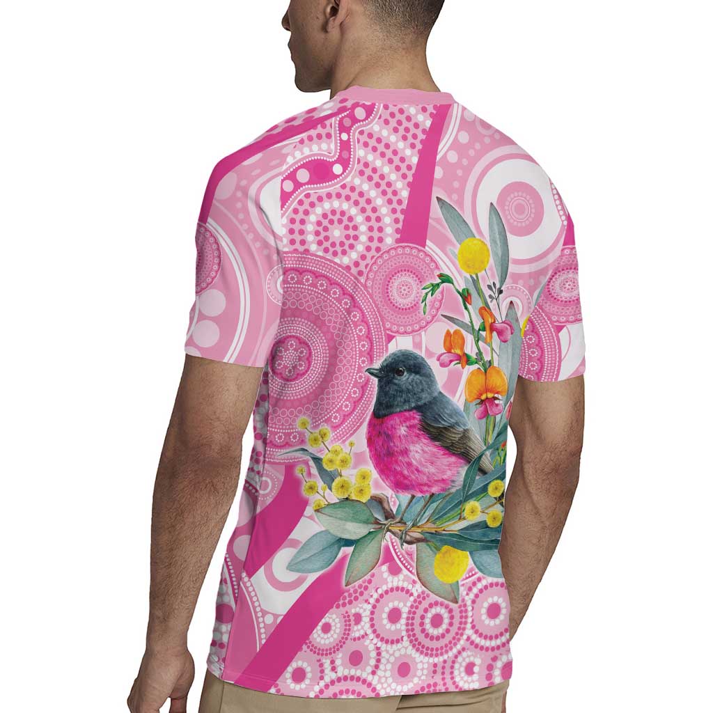 Pink Robin Aboriginal Inspired Rugby Jersey - Aussie Hoodie