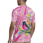 Pink Robin Aboriginal Inspired Rugby Jersey - Aussie Hoodie