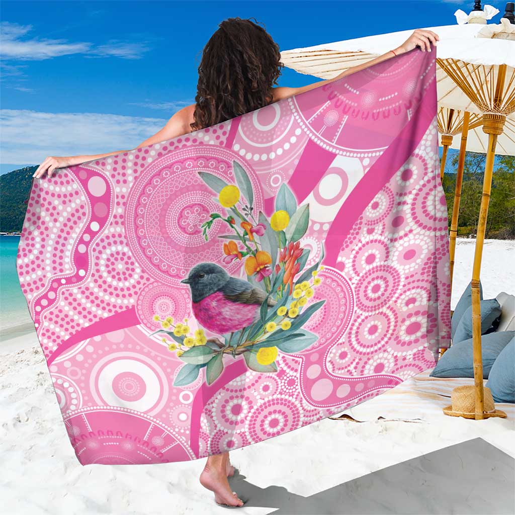 Pink Robin Aboriginal Inspired Sarong - Aussie Hoodie
