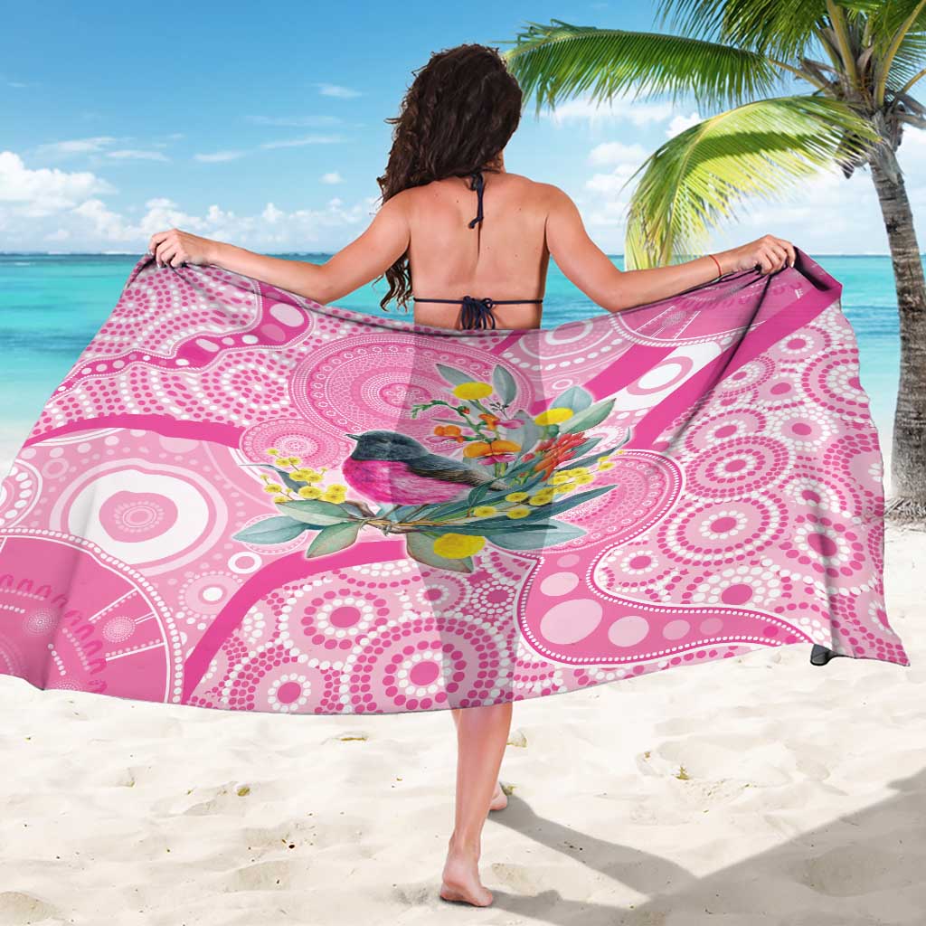 Pink Robin Aboriginal Inspired Sarong - Aussie Hoodie