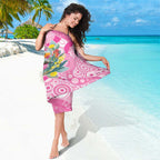 Pink Robin Aboriginal Inspired Sarong - Aussie Hoodie