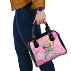 Pink Robin Aboriginal Inspired Shoulder Handbag - Aussie Hoodie