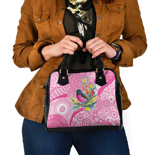 Pink Robin Aboriginal Inspired Shoulder Handbag - Aussie Hoodie