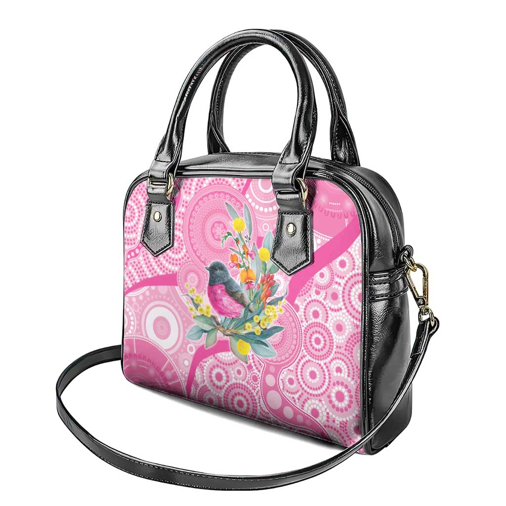 Pink Robin Aboriginal Inspired Shoulder Handbag - Aussie Hoodie