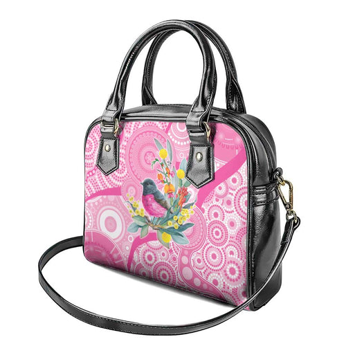 Pink Robin Aboriginal Inspired Shoulder Handbag - Aussie Hoodie