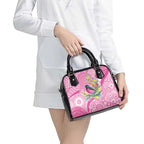 Pink Robin Aboriginal Inspired Shoulder Handbag - Aussie Hoodie