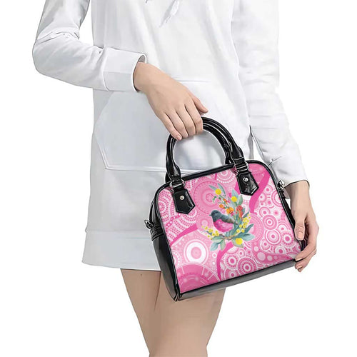 Pink Robin Aboriginal Inspired Shoulder Handbag - Aussie Hoodie