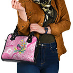 Pink Robin Aboriginal Inspired Shoulder Handbag - Aussie Hoodie
