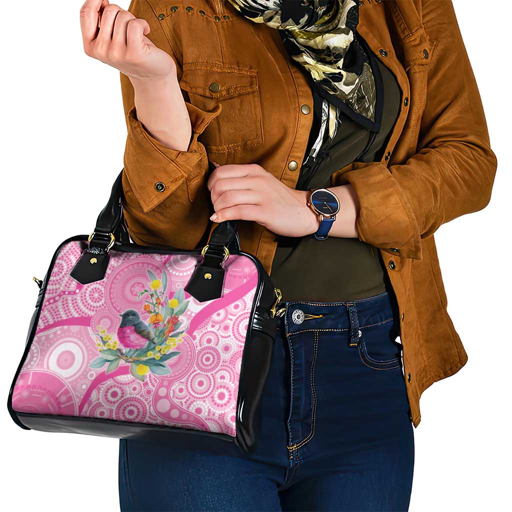 Pink Robin Aboriginal Inspired Shoulder Handbag - Aussie Hoodie
