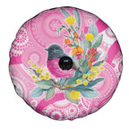 Pink Robin Aboriginal Inspired Spare Tire Cover - Aussie Hoodie