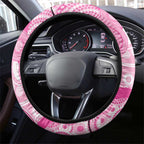 Pink Robin Aboriginal Inspired Steering Wheel Cover - Aussie Hoodie