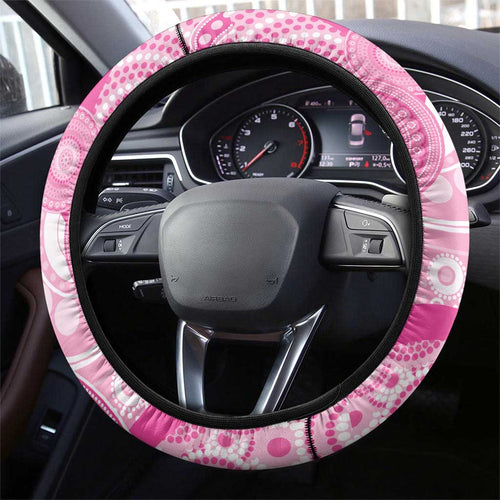 Pink Robin Aboriginal Inspired Steering Wheel Cover - Aussie Hoodie
