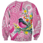 Pink Robin Aboriginal Inspired Sweatshirt - Aussie Hoodie