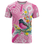 Pink Robin Aboriginal Inspired T Shirt - Aussie Hoodie