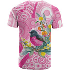 Pink Robin Aboriginal Inspired T Shirt - Aussie Hoodie