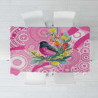 Pink Robin Aboriginal Inspired Tablecloth - Aussie Hoodie