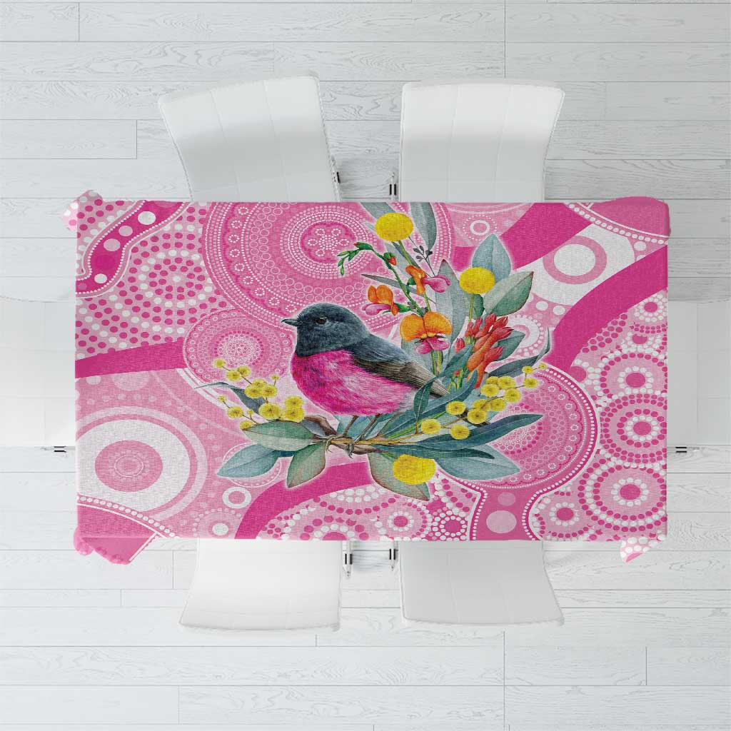 Pink Robin Aboriginal Inspired Tablecloth - Aussie Hoodie