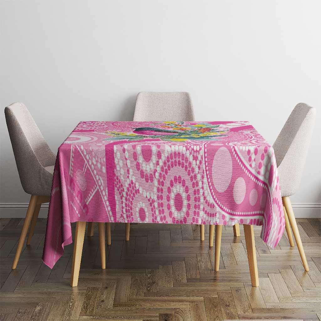 Pink Robin Aboriginal Inspired Tablecloth - Aussie Hoodie