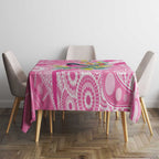 Pink Robin Aboriginal Inspired Tablecloth - Aussie Hoodie