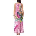 Pink Robin Aboriginal Inspired Tank Maxi Dress - Aussie Hoodie