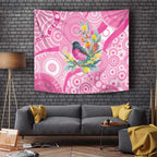 Pink Robin Aboriginal Inspired Tapestry - Aussie Hoodie