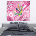 Pink Robin Aboriginal Inspired Tapestry - Aussie Hoodie