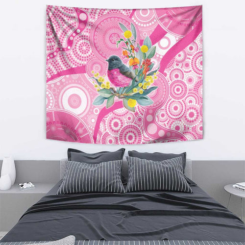 Pink Robin Aboriginal Inspired Tapestry - Aussie Hoodie