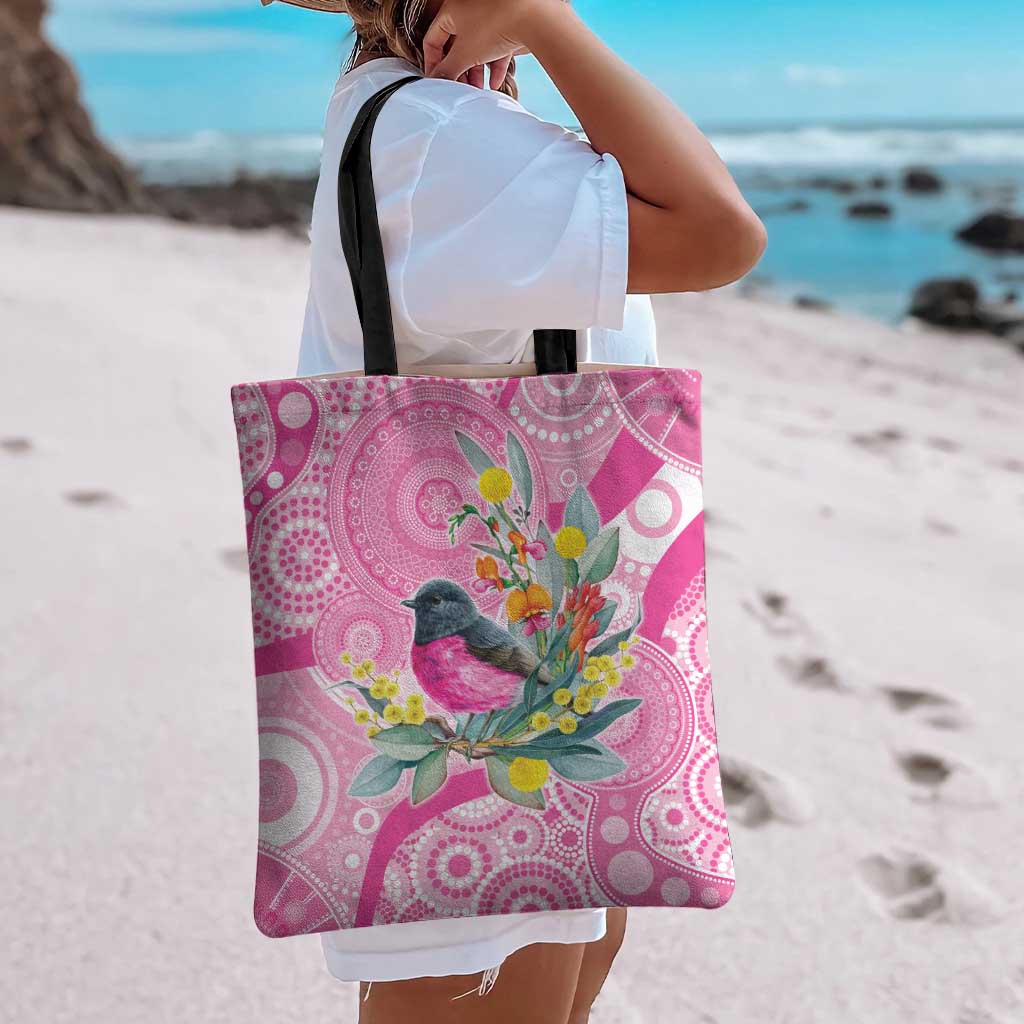 Pink Robin Aboriginal Inspired Tote Bag - Aussie Hoodie