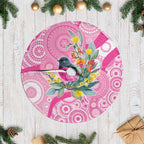 Pink Robin Aboriginal Inspired Tree Skirt - Aussie Hoodie