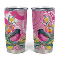 Pink Robin Aboriginal Inspired Tumbler Cup - Aussie Hoodie