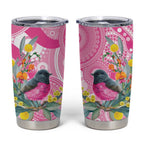 Pink Robin Aboriginal Inspired Tumbler Cup - Aussie Hoodie