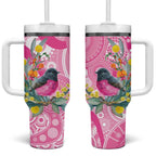 Pink Robin Aboriginal Inspired Tumbler With Handle - Aussie Hoodie