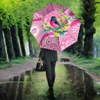 Pink Robin Aboriginal Inspired Umbrella - Aussie Hoodie