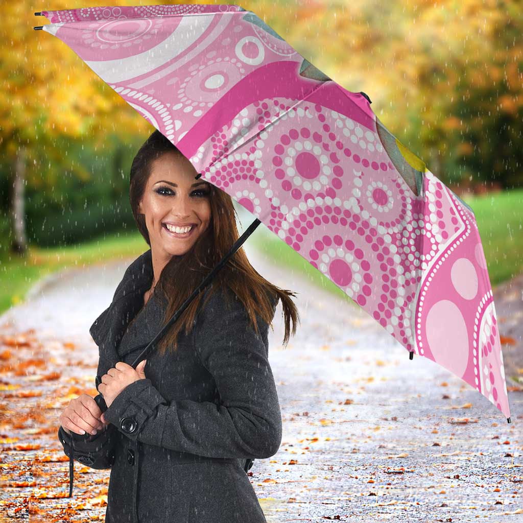 Pink Robin Aboriginal Inspired Umbrella - Aussie Hoodie