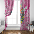 Pink Robin Aboriginal Inspired Window Curtain - Aussie Hoodie