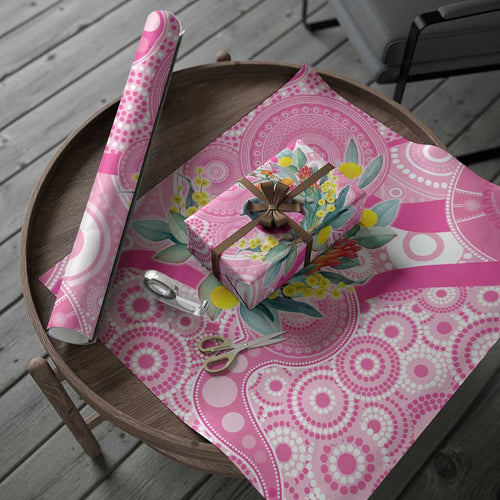 Pink Robin Aboriginal Inspired Wrapping Paper Aboriginal Inspired Christmas - Aussie Hoodie