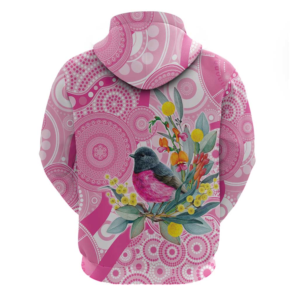 Pink Robin Aboriginal Inspired Zip Hoodie - Aussie Hoodie