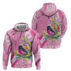 Pink Robin Aboriginal Inspired Zip Hoodie - Aussie Hoodie