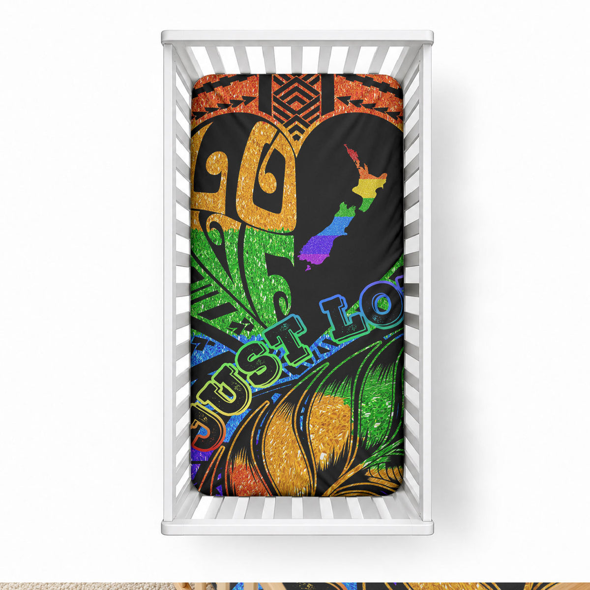 New Zealand LGBT Fern Heart Baby Bed Cover Dont judge What You Dont Understand