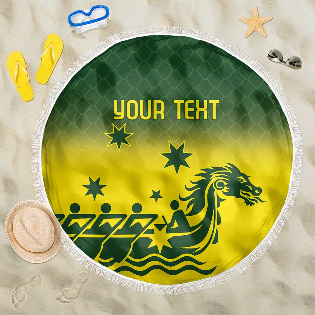Personalised Dragons Boat Aussie Paddles Up! Beach Blanket