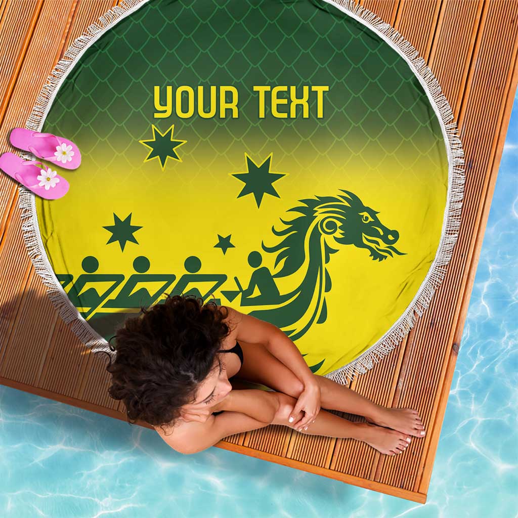 Personalised Dragons Boat Aussie Paddles Up! Beach Blanket
