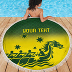 Personalised Dragons Boat Aussie Paddles Up! Beach Blanket