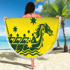 Personalised Dragons Boat Aussie Paddles Up! Beach Blanket