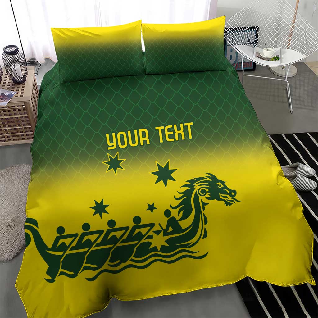 Personalised Dragons Boat Aussie Paddles Up! Bedding Set