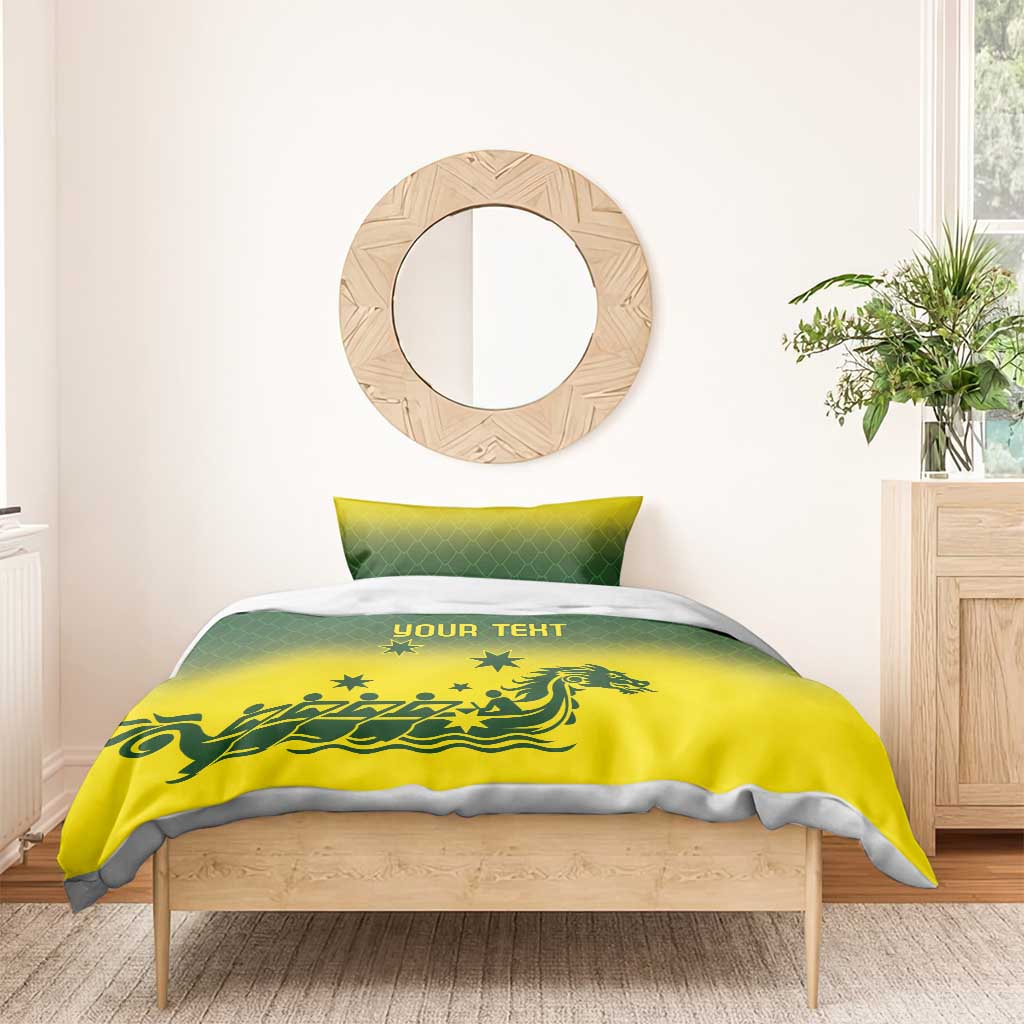 Personalised Dragons Boat Aussie Paddles Up! Bedding Set