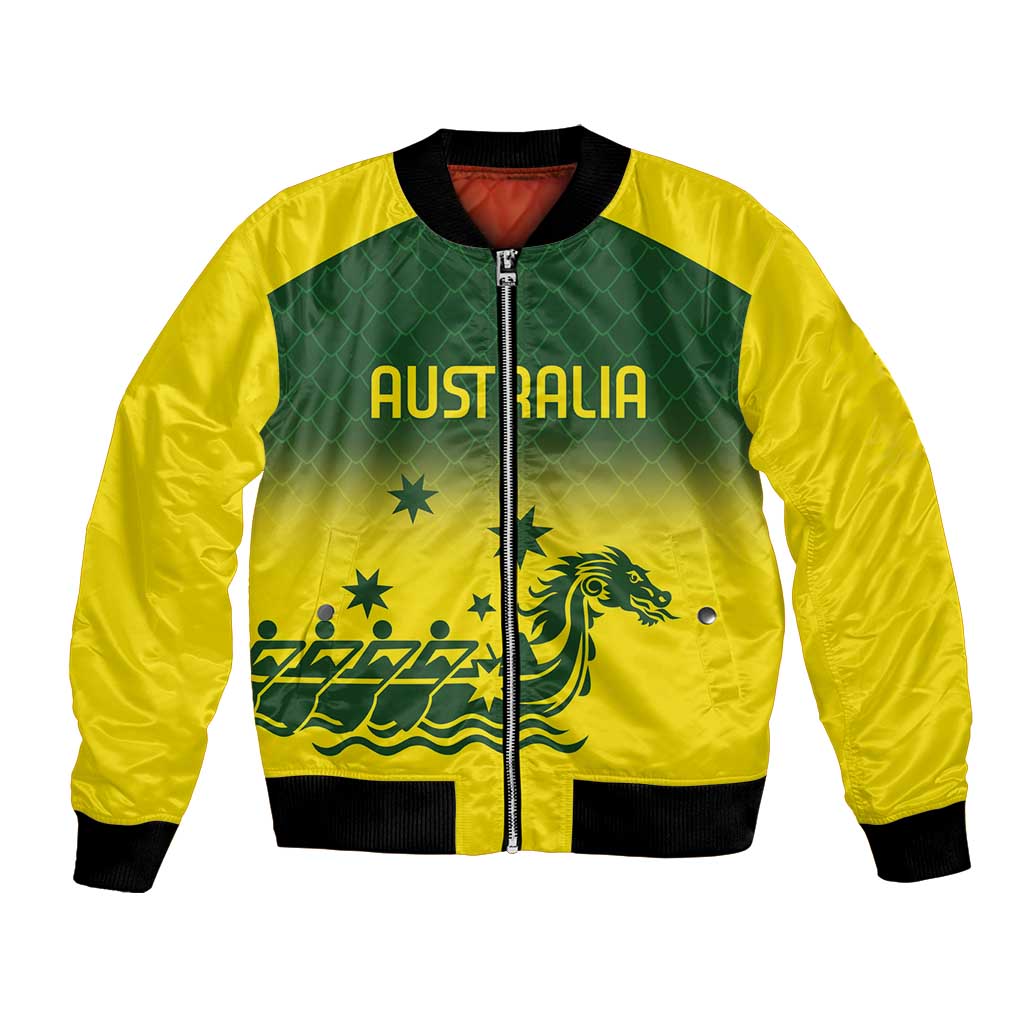 Personalised Dragons Boat Aussie Paddles Up! Bomber Jacket